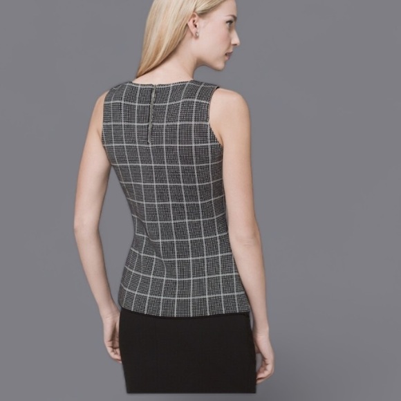 Whbm Windowpane Bodice Top - Picture 2 of 4